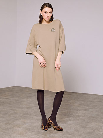 Φόρεμα πλεκτό μίνι με καρφίτσα SQ7583.8066+3