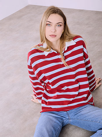 Μπλούζα βαμβακερή με ρίγες SQ7585.4528+1