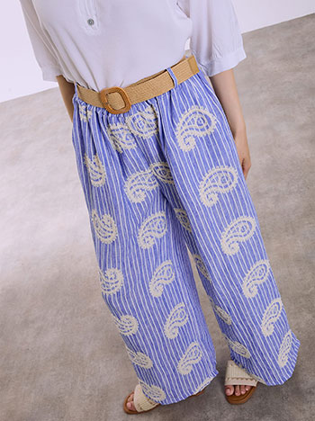 Παντελόνα ριγέ με λαχούρια SQ7587.1002+2