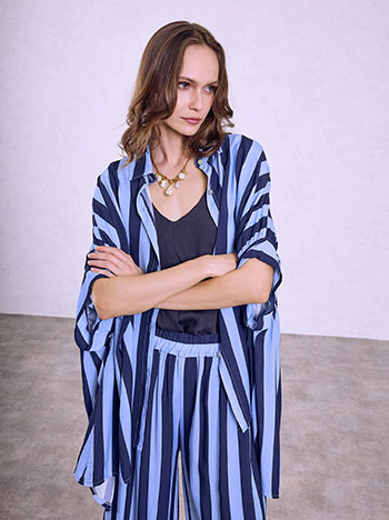 Πουκαμίσα ριγέ απο βισκόζη SQ7587.3253+1