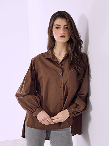 Πουκάμισο oversized ασύμμετρο SQ7587.3563+8