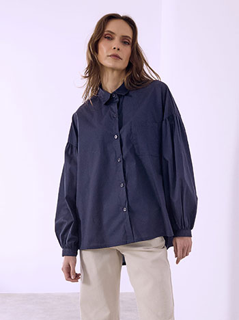 Πουκάμισο oversized ασύμμετρο SQ7587.3563+6