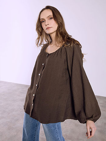 Πουκάμισο με στρογγυλή λαιμόκοψη SQ7587.3662+3