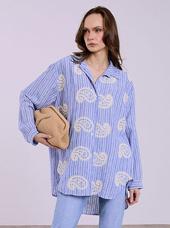 Πουκαμίσα ασύμμετρη με λαχούρια SQ7587.3997+2