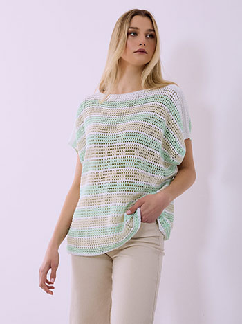 Μπλούζα πλεκτή διάτρητη SQ7587.4126+3