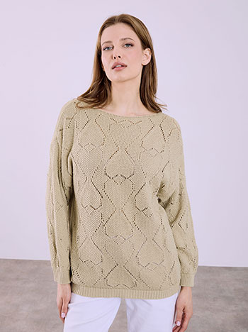 Πουλόβερ πλεκτό με βαμβάκι SQ7587.4155+3