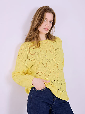 Πουλόβερ πλεκτό με βαμβάκι SQ7587.4155+2