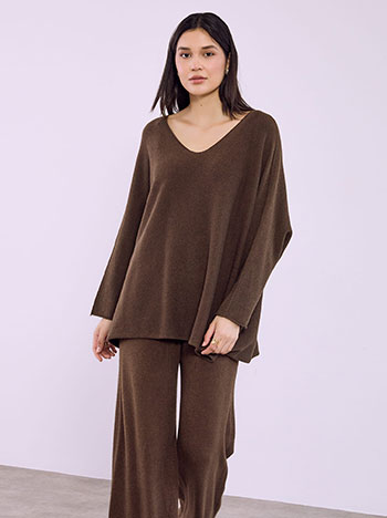 Πουλόβερ μακρύ με απαλή υφή SQ7587.4308+3