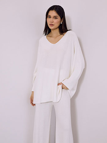 Πουλόβερ μακρύ με απαλή υφή SQ7587.4308+1