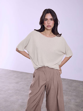 Μπλούζα με λαιμόκοψη χαμόγελο SQ7587.4658+5