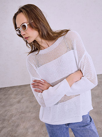 Μπλούζα πλεκτή διάτρητη SQ7587.4785+3