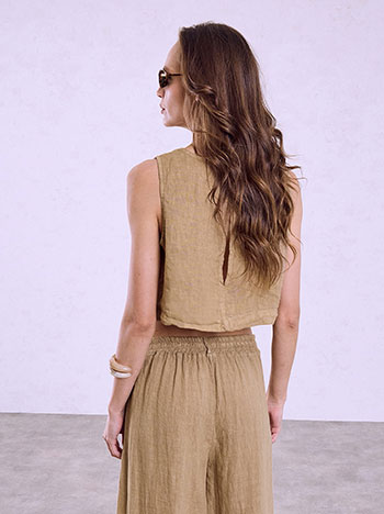 Crop top λινό SQ7587.4817+2