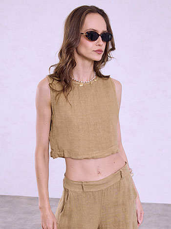 Crop top λινό SQ7587.4817+2