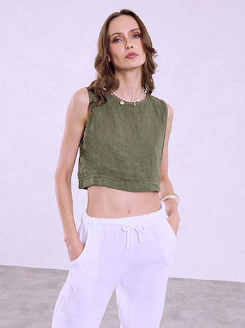 Crop top λινό SQ7587.4817+3