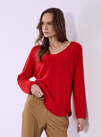 Πουλόβερ με V λαιμόκοψη SQ7587.4930+14