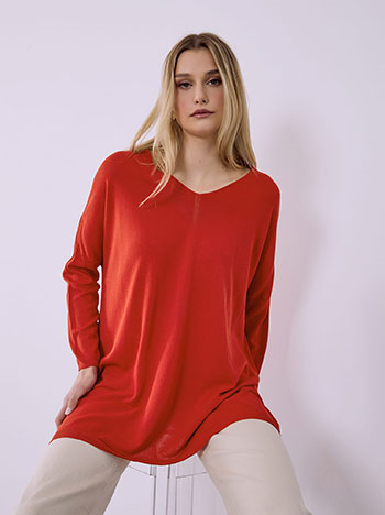 Μπλούζα μακριά λεπτής πλέξης SQ7587.4980+1