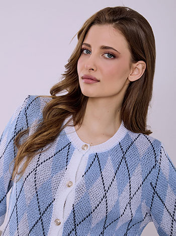 Ζακέτα πλεκτή με ρόμβους SQ7587.5135+1