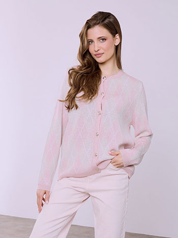 Ζακέτα πλεκτή με ρόμβους SQ7587.5135+3