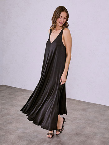 Φόρεμα μάξι με καμπύλη στο τελείωμα SQ7587.8011+1