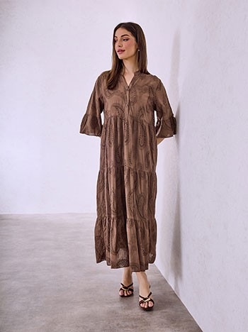 Φόρεμα βαμβακερό κεντητό SQ7587.8027+2