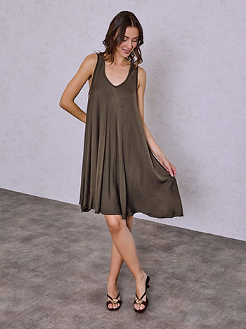 Φόρεμα μονόχρωμο από βισκόζη SQ7587.8590+5