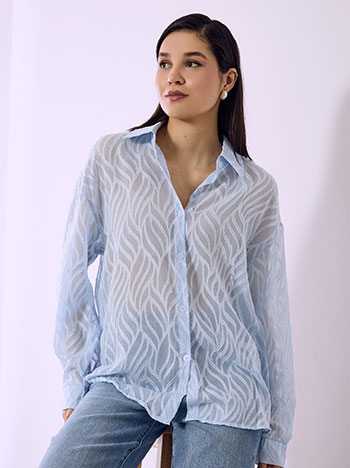 Πουκάμισο με ανάγλυφα σχέδια και strass SQ7589.3202+3