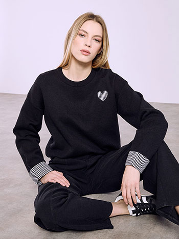 Πουλόβερ με καρό λεπτομέρειες SQ7589.4605+1