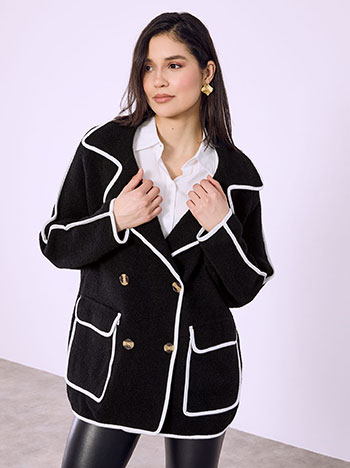 Παλτό με γιακά SQ7589.7966+1