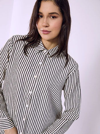 Πουκάμισο ριγέ με strass SQ7590.3271+1