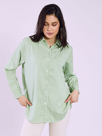 Πουκάμισο ριγέ με strass SQ7590.3271+5