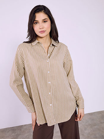 Πουκάμισο ριγέ με strass SQ7590.3271+2