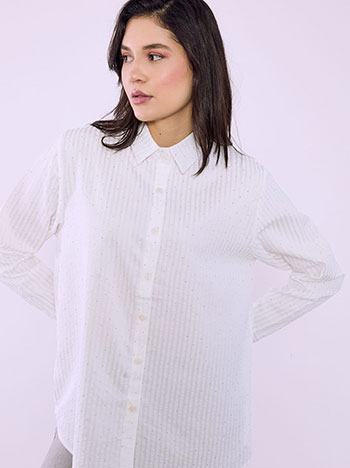 Πουκάμισο ριγέ με strass SQ7590.3271+3