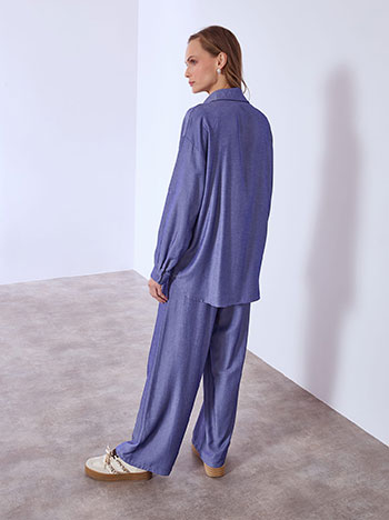 Celestino Σετ πουκάμισο και παντελόνα με denim όψη SQ7591.0017+1