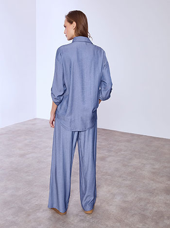 Celestino Σετ πουκάμισο και παντελόνα με denim όψη SQ7591.0017+2