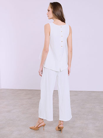 Σετ με ασύμμετρο τοπ και crop παντελόνα SQ7591.0056+6