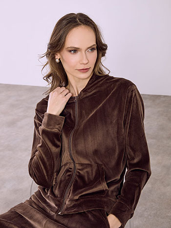 Σετ φόρμας βελούδινο με κουκούλα SQ7591.0214+2 φωτογραφία