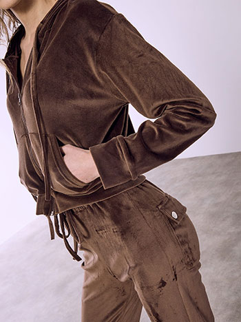 Σετ βελούδινο με ζακέτα και παντελόνι SQ7591.0240+2