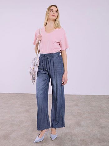 Παντελόνα με denim όψη SQ7591.1815+2