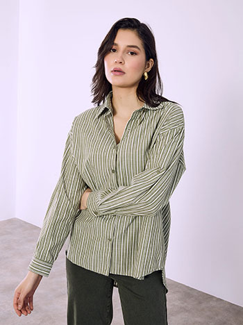 Πουκάμισο βαμβακερό ριγέ SQ7591.3026+4