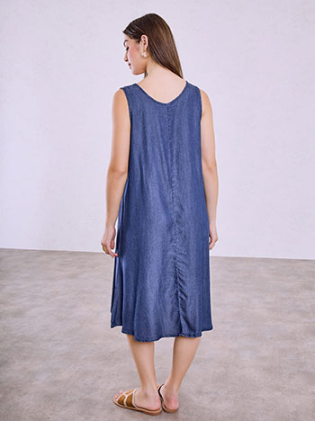 Celestino Φόρεμα Μίντι με Denim Όψη Sq7591 8412+2 Φορέματα Midi Γυναικεία Ρούχα Μόδα