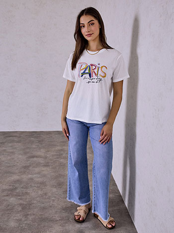  T-shirt με στάμπα Paris SQ7592.4611+1 - 4