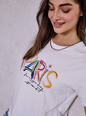  T-shirt με στάμπα Paris SQ7592.4611+1 - 5
