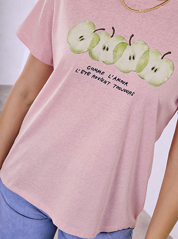  T-shirt με στάμπα μήλα SQ7592.4615+4 - 5