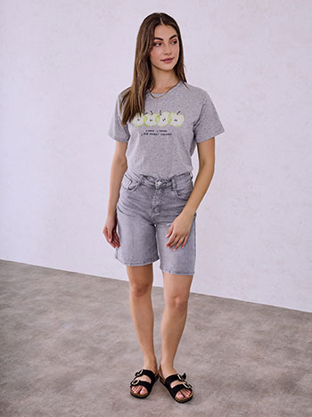  T-shirt με στάμπα μήλα SQ7592.4615+2 - 4