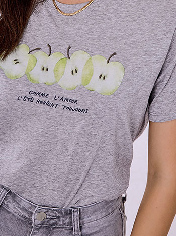  T-shirt με στάμπα μήλα SQ7592.4615+2 - 5