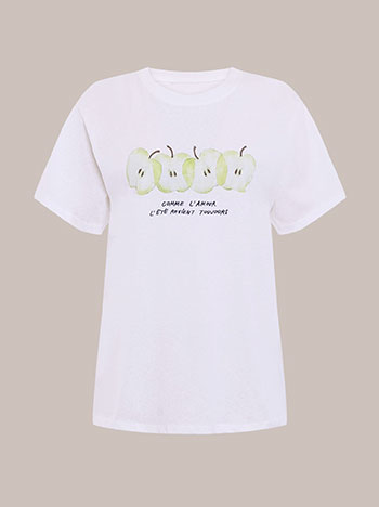  T-shirt με στάμπα μήλα SQ7592.4615+1 - 3