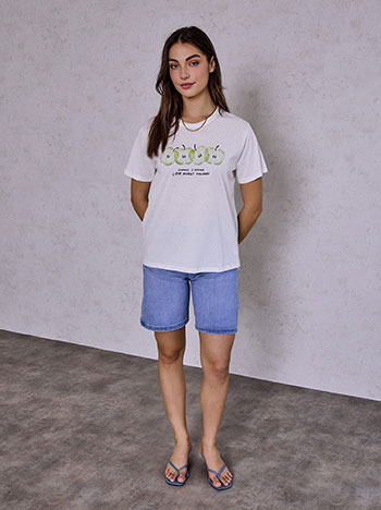  T-shirt με στάμπα μήλα SQ7592.4615+1 - 4