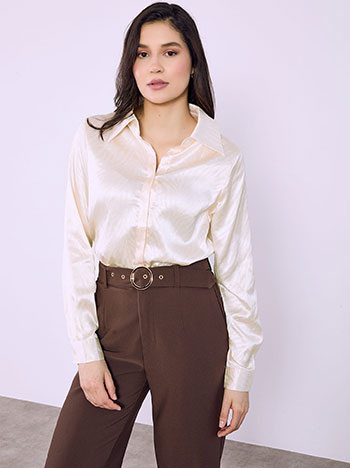 Πουκάμισο σατέν με ανάγλυφο ύφασμα SQ7614.3089+3