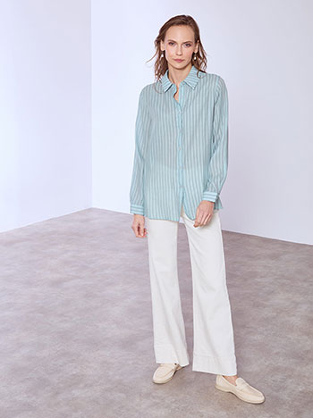 Πουκάμισο ριγέ με βισκόζη SQ7614.3137+2 φωτογραφία