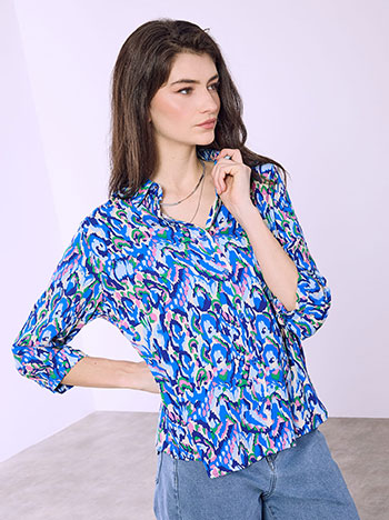 Πουκάμισο εμπριμέ με βισκόζη SQ7616.3447+2